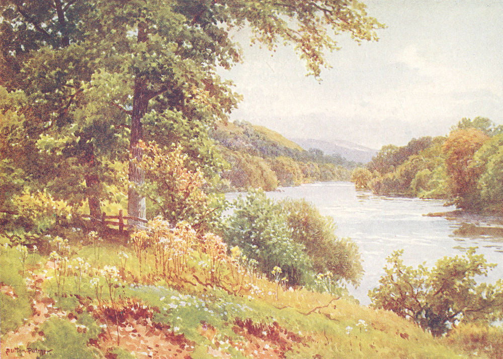 WALES. Near Erwood 1926 old vintage print picture